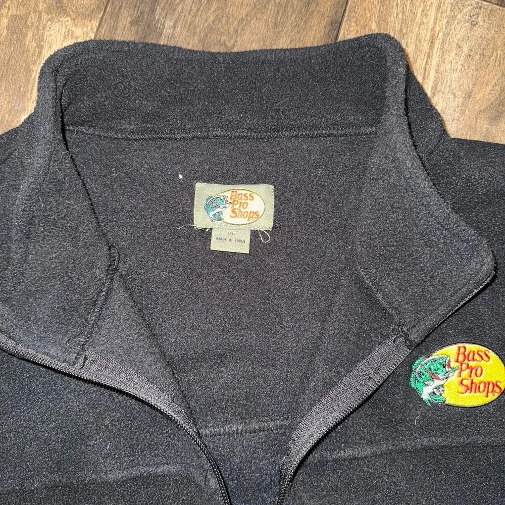 Bass Pro Shops‎ Mens Black Fleece Full-Zip Collard Jacket Size XL